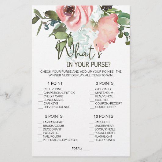 Eggshell Blush Floral game Whit in je tas Flyer (Voorkant)