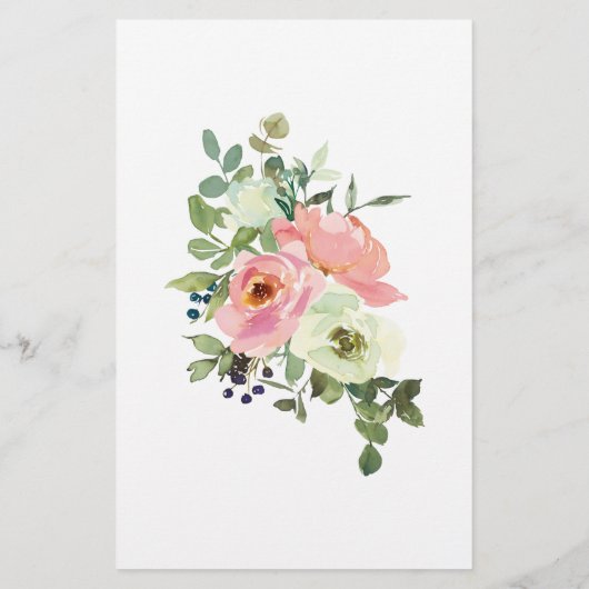 Eggshell Blush Floral game Whit in je tas Flyer (Achterkant)