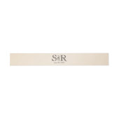 Eggshell Elegance Wedding Belly Band Uitnodigingen Wikkel (Vlak)
