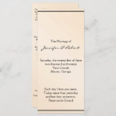 Eggshell Elegance Wedding Programma Programmakaart (Voorkant / Achterkant)