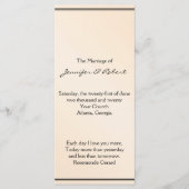 Eggshell Elegance Wedding Programma Programmakaart (Voorkant)