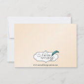 Eggshell Elegance Wedding Rehearsal Kaart (Achterkant)