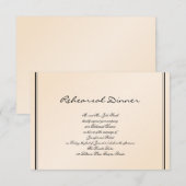 Eggshell Elegance Wedding Rehearsal Kaart (Voorkant / Achterkant)