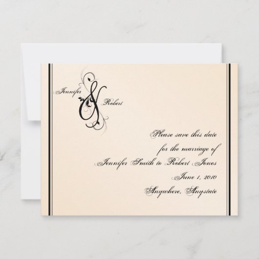Eggshell Elegance Wedding Save the Date (Voorkant)