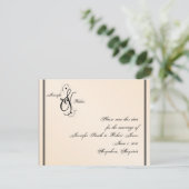 Eggshell Elegance Wedding Save the Date (Staand voorkant)