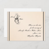 Eggshell Elegance Wedding Save the Date (Voorkant / Achterkant)