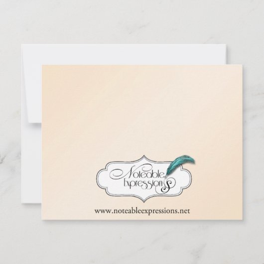 Eggshell Elegance Wedding Verloving Kaart (Achterkant)