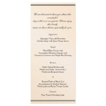 Eggshell Elegantie Bruiloft Menu