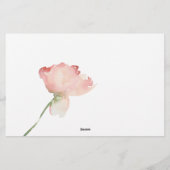 Eggshell en Blush Floral Advice Wishes Wedding Briefpapier (Achterkant)