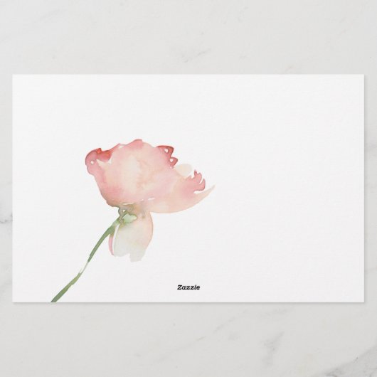 Eggshell en Blush Floral Advice Wishes Wedding Briefpapier (Achterkant)