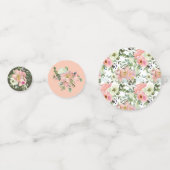 Eggshell en Blush Floral Wedding Confetti (Achterkanten)