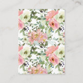 Eggshell en Blush Floral Wedding Enclosure Kaart (Achterkant)