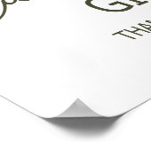 Eggshell en Blush Floral Wedding Kaart & Gifts Poster (Hoek)