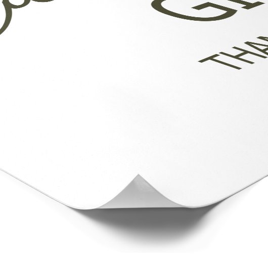 Eggshell en Blush Floral Wedding Kaart & Gifts Poster (Hoek)