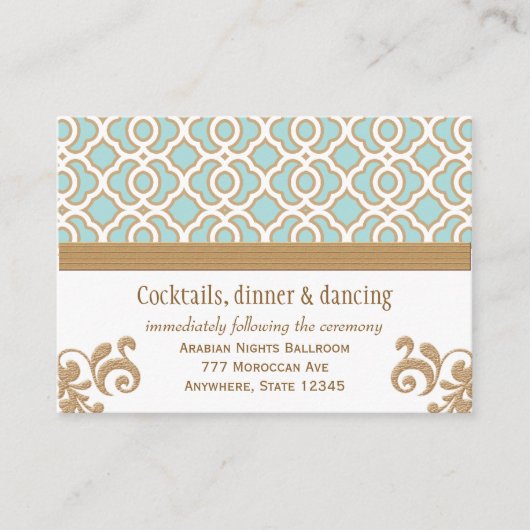 Eggshell Gold Marokkaanse receptie Kaarten (Voorkant)