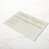 Eggshell Gold Swirls Certificaat van echtheid Folie Uitnodiging (Gedraaid)