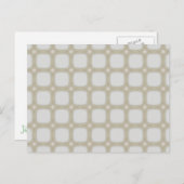 Eggshell Retro Ronde Squares Briefkaart (Voorkant / Achterkant)