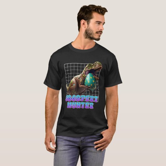 Eggspert Easter Eggs Hunt Dinosaur Easter Bunnies  T-shirt (Voorkant volledig)