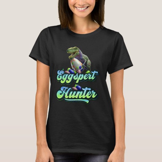 Eggspert Easter Eggs Hunter Easter Dinosaur Egg  1 T-shirt (Voorkant)