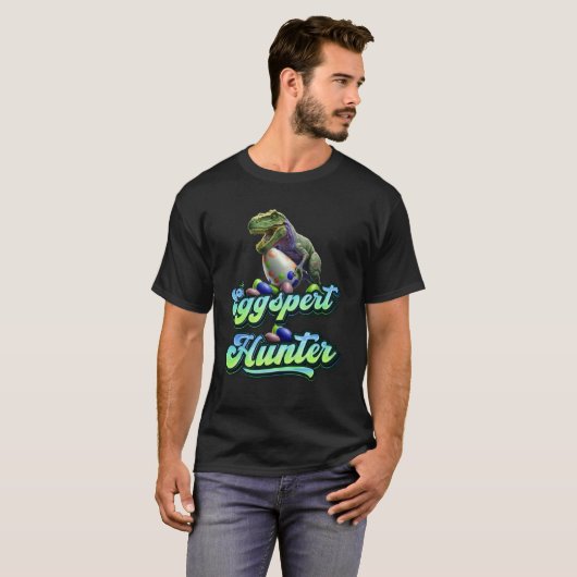 Eggspert Easter Eggs Hunter Easter Dinosaur Egg  1 T-shirt (Voorkant volledig)