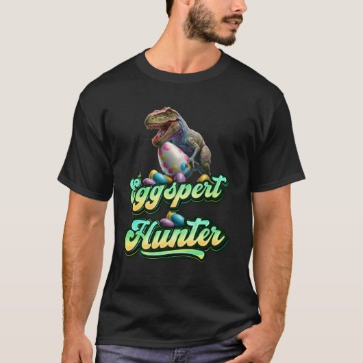 Eggspert Easter Eggs Hunter Easter Dinosaur Egg  4 T-shirt (Voorkant)