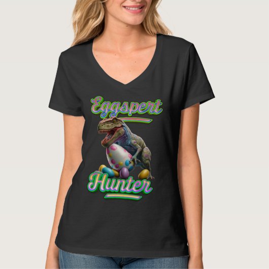 Eggspert Easter Eggs Hunter Easter Dinosaur Egg  5 T-shirt (Voorkant)
