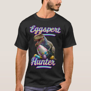 Eggspert Easter Eggs Hunter Easter Dinosaur Egg T-shirt