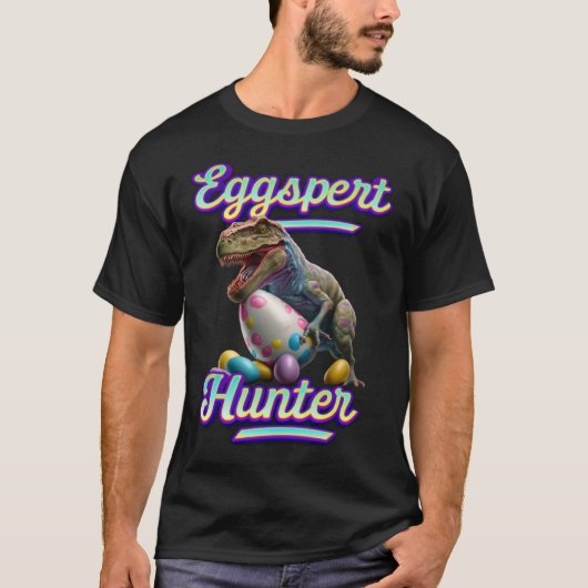 Eggspert Easter Eggs Hunter Easter Dinosaur Egg T-shirt (Voorkant)
