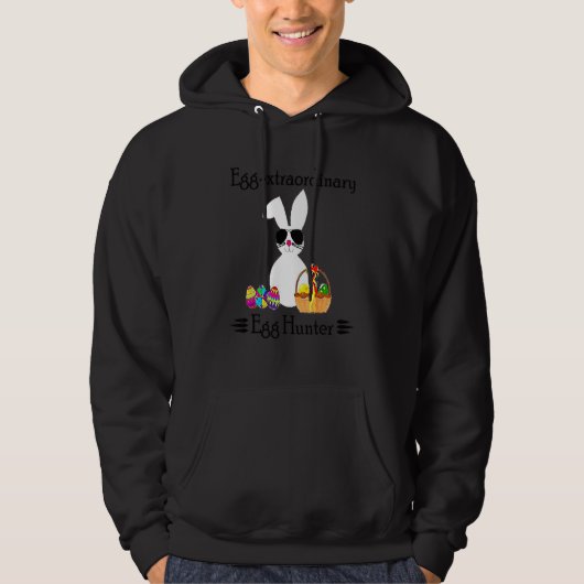 Eggspert Hunter Easter Boy Girl Cool Bunny Pa Hoodie (Voorkant)