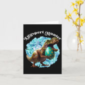 Eggspert Hunter Easter Egg Hunting Illustration Kaart (Gele Bloem)