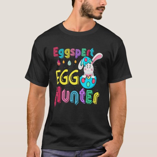 Eggspert Hunter Happy Paasdag T-shirt (Voorkant)
