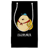 Eggsplorer Funny Egg Explorer Pun Dark BG Klein Cadeauzakje (Voorkant)