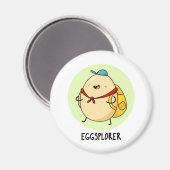 Eggsplorer Funny Egg Explorer Pun Magneet (Voorkant / Achterkant)