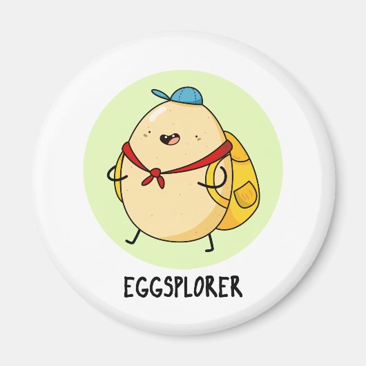 Eggsplorer Funny Egg Explorer Pun Magneet (Voorkant)