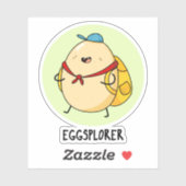 Eggsplorer Funny Egg Explorer Pun Sticker (Vel)