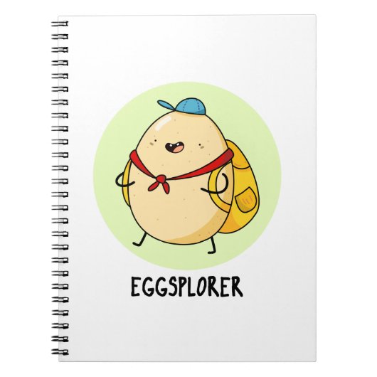 Eggsplorer Grappige Ei Verkenner Woordspeling Notitieboek (Voorkant)
