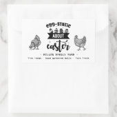 Eggstatic Easter boerderij Fresh Egg karton sticke Rechthoekige Sticker (Tas)