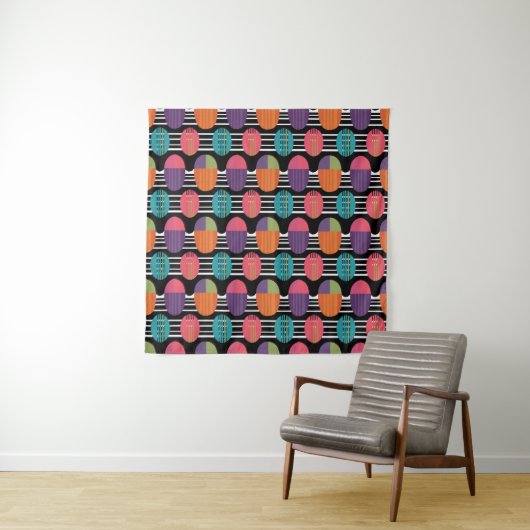 "Eggstatic Rhythms" Wandkleed (In Situ (horizontaal))