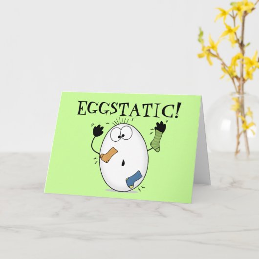 Eggstatisch-ecstatisch ei kaart (Gele Bloem)