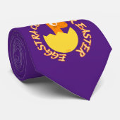 EGGSTRA CUTE FOR EASTER Grappig easter dino gift Stropdas (Opgerold)