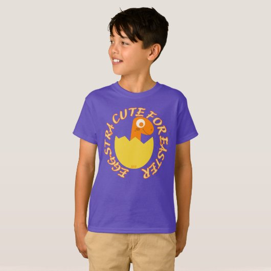EGGSTRA CUTE FOR EASTER Grappig easter dino gift T-shirt (Voorkant volledig)
