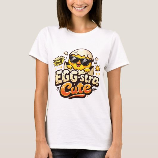 Eggstra Cute - Küken im Ei T-shirt (Voorkant)