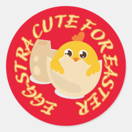 EGGSTRA CUTE VOOR EENVOUDIGER, grappig cadeau voor Ronde Sticker