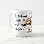Eggstra Happy Easter Art with Customizable Name Koffiemok (Voorkant links)