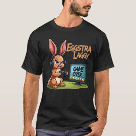 Eggstra Laggy - Grappig Angry Gaming Bunny Pasen T-shirt
