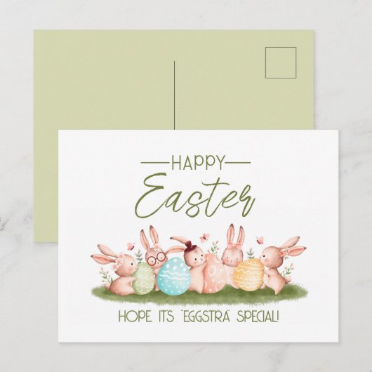 Eggstra Special! Happy Easter Briefkaart (Voorkant / Achterkant)