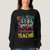 Eggstra Special Montessori Teacher Funny Easter Da Trui (Voorkant)