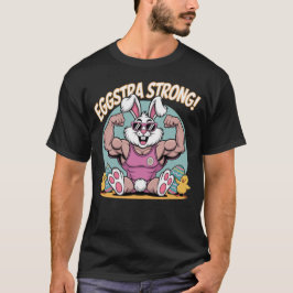 Eggstra Sterke Pasen Bunny Workout Motivatie T-shirt