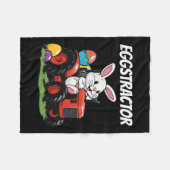 Eggstractor Grappig Paasdag Mannen Vrouwen Konijnt Fleece Deken (Voorkant (Horizontaal))