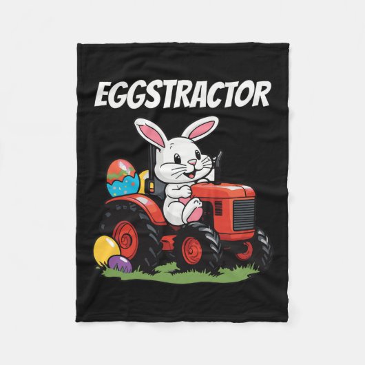Eggstractor Grappig Paasdag Mannen Vrouwen Konijnt Fleece Deken (Voorkant)